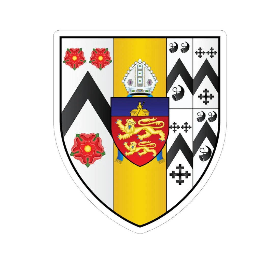 Brasenose College Oxford Coat Of Arms (England) (Coat of Arms) STICKER Vinyl Kiss-Cut Decal 6 Inch White - The Sticker Space