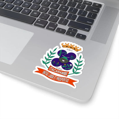 Brasão da Bandeira da Cidade de Itacarambi (Brazil) (Coat of Arms) STICKER Vinyl Kiss-Cut Decal - The Sticker Space