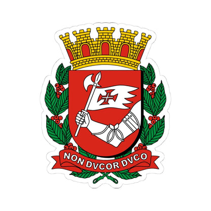 Brasão da cidade de São Paulo (Brazil) (Coat of Arms) STICKER Vinyl Kiss-Cut Decal 4 Inch White - The Sticker Space