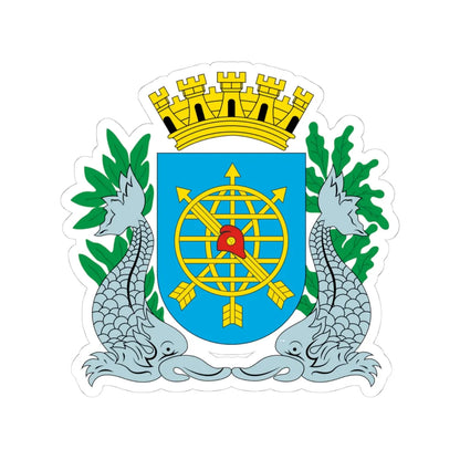 Brasão da cidade do Rio de Janeiro (Brazil) (Coat of Arms) STICKER Vinyl Kiss-Cut Decal 4 Inch White - The Sticker Space