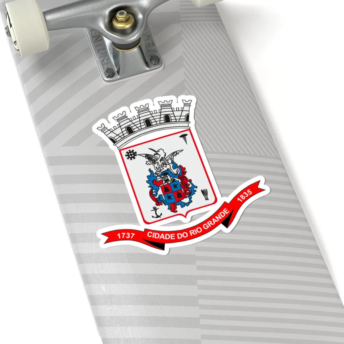 Brasão da Cidade do Rio Grande (Brazil) (Coat of Arms) STICKER Vinyl Kiss-Cut Decal - The Sticker Space