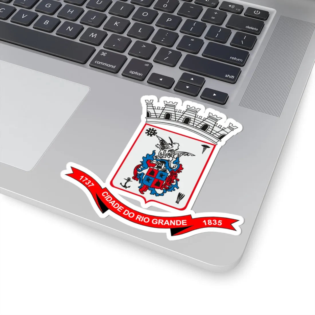 Brasão da Cidade do Rio Grande (Brazil) (Coat of Arms) STICKER Vinyl Kiss-Cut Decal - The Sticker Space