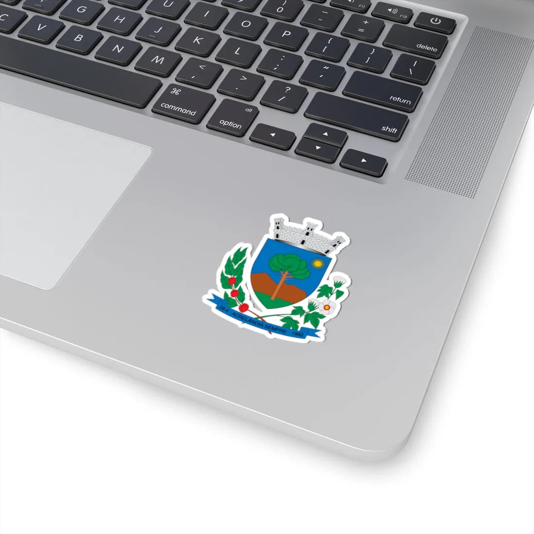 Brasão de Acrelândia - AC (Brazil) (Coat of Arms) STICKER Vinyl Kiss-Cut Decal - The Sticker Space