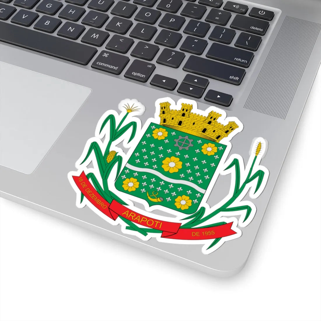 Brasão de Arapoti - PR (Brazil) (Coat of Arms) STICKER Vinyl Kiss-Cut Decal - The Sticker Space