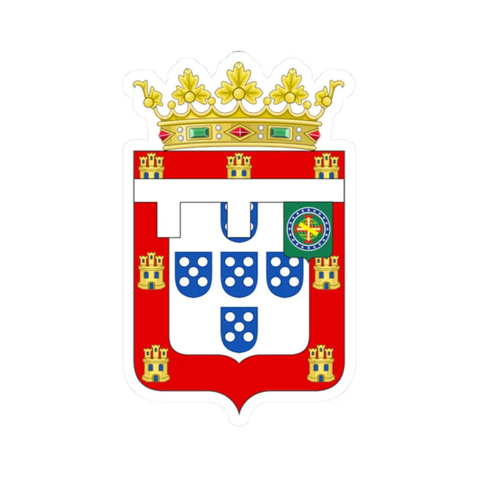 Brasão de armas Dom Miguel Rafael de Bragança (Portugal) (Coat of Arms) STICKER Vinyl Kiss-Cut Decal 2 Inch White - The Sticker Space