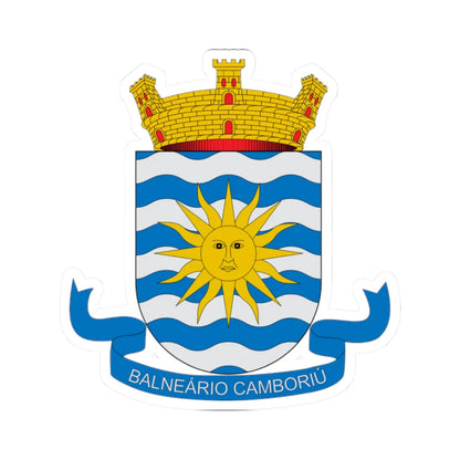 Brasão de Balneário Camboriú - SC (Brazil) (Coat of Arms) STICKER Vinyl Kiss-Cut Decal 2 Inch White - The Sticker Space
