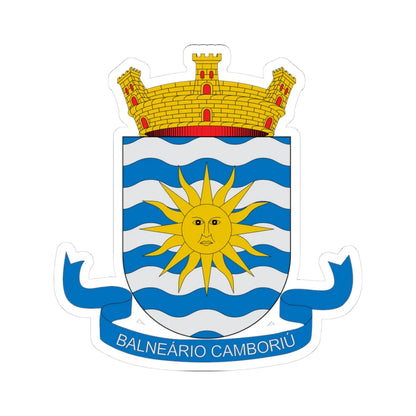 Brasão de Balneário Camboriú - SC (Brazil) (Coat of Arms) STICKER Vinyl Kiss-Cut Decal 3 Inch White - The Sticker Space