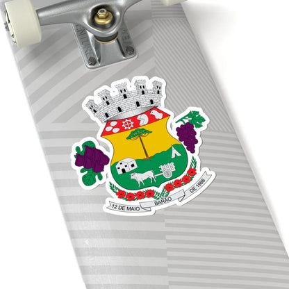 Brasão de Barão - RS (Brazil) (Coat of Arms) STICKER Vinyl Kiss-Cut Decal - The Sticker Space