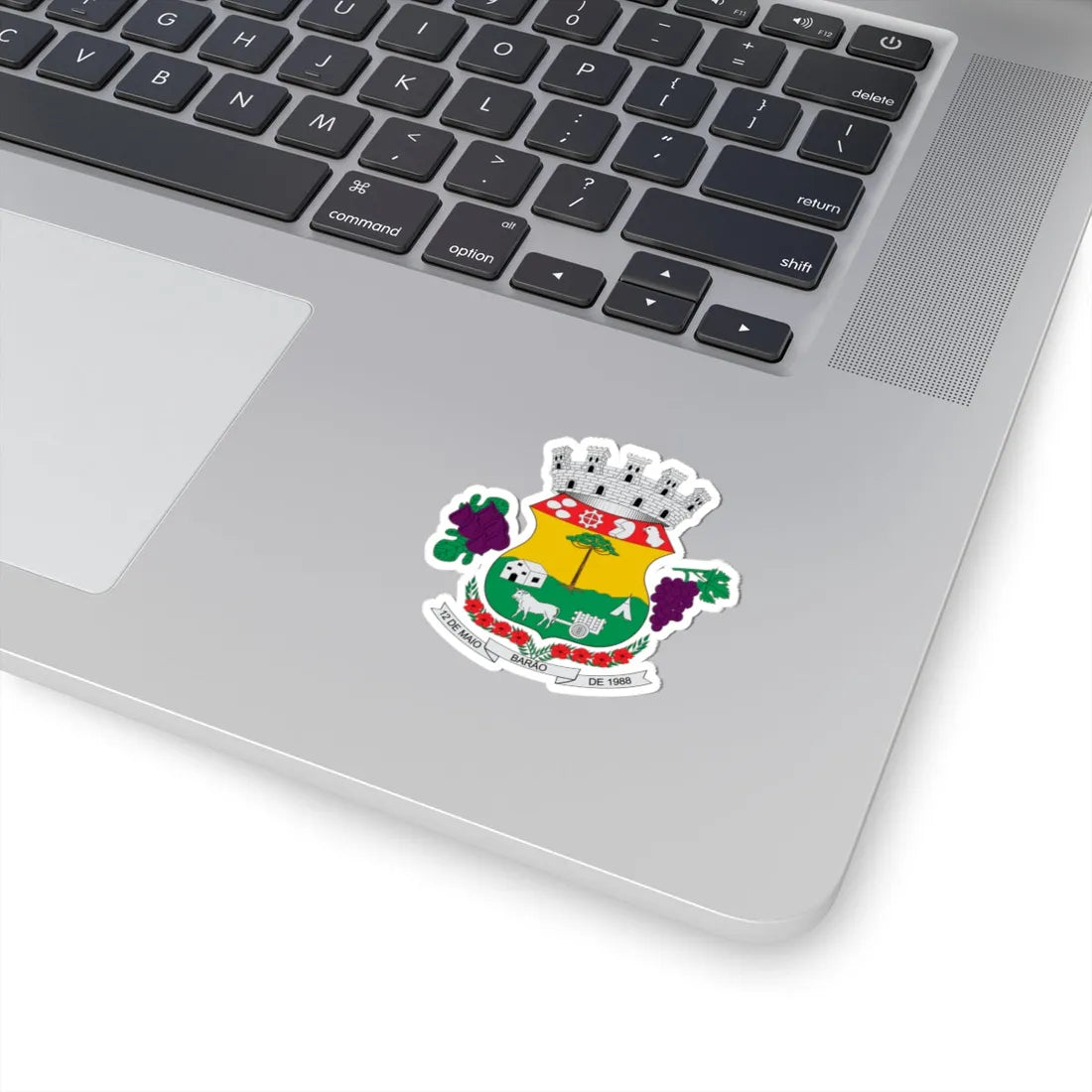 Brasão de Barão - RS (Brazil) (Coat of Arms) STICKER Vinyl Kiss-Cut Decal - The Sticker Space