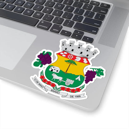 Brasão de Barão - RS (Brazil) (Coat of Arms) STICKER Vinyl Kiss-Cut Decal - The Sticker Space