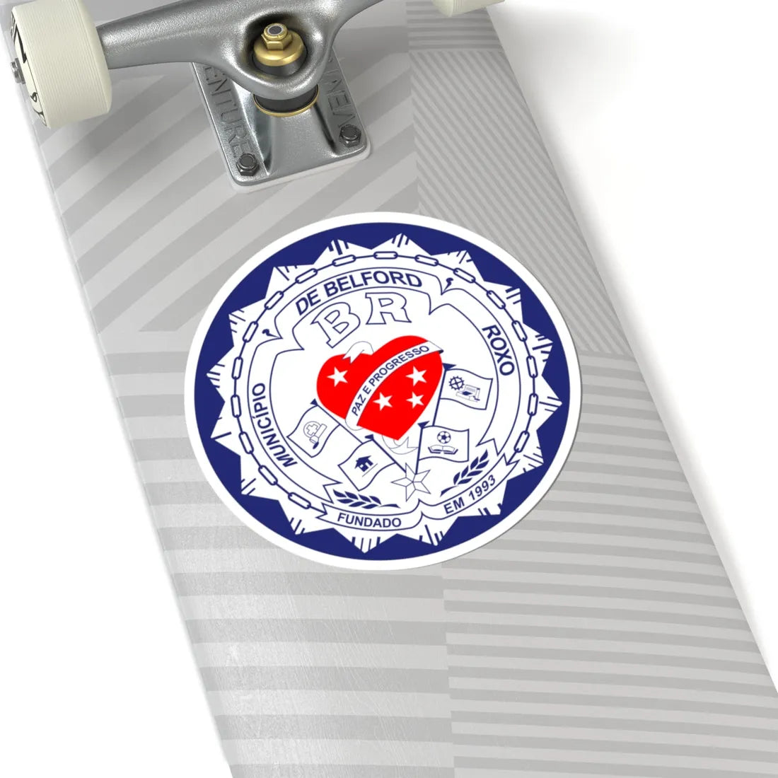 Brasão de Belford Roxo (Brazil) (Coat of Arms) STICKER Vinyl Kiss-Cut Decal - The Sticker Space