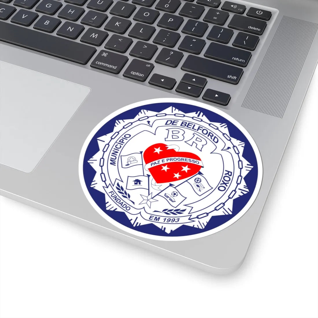 Brasão de Belford Roxo (Brazil) (Coat of Arms) STICKER Vinyl Kiss-Cut Decal - The Sticker Space