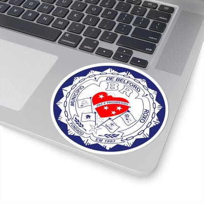 Brasão de Belford Roxo (Brazil) (Coat of Arms) STICKER Vinyl Kiss-Cut Decal - The Sticker Space