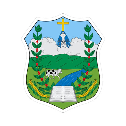 Brasão de Boa Esperança - MG (Brazil) (Coat of Arms) STICKER Vinyl Kiss-Cut Decal 3 Inch White - The Sticker Space