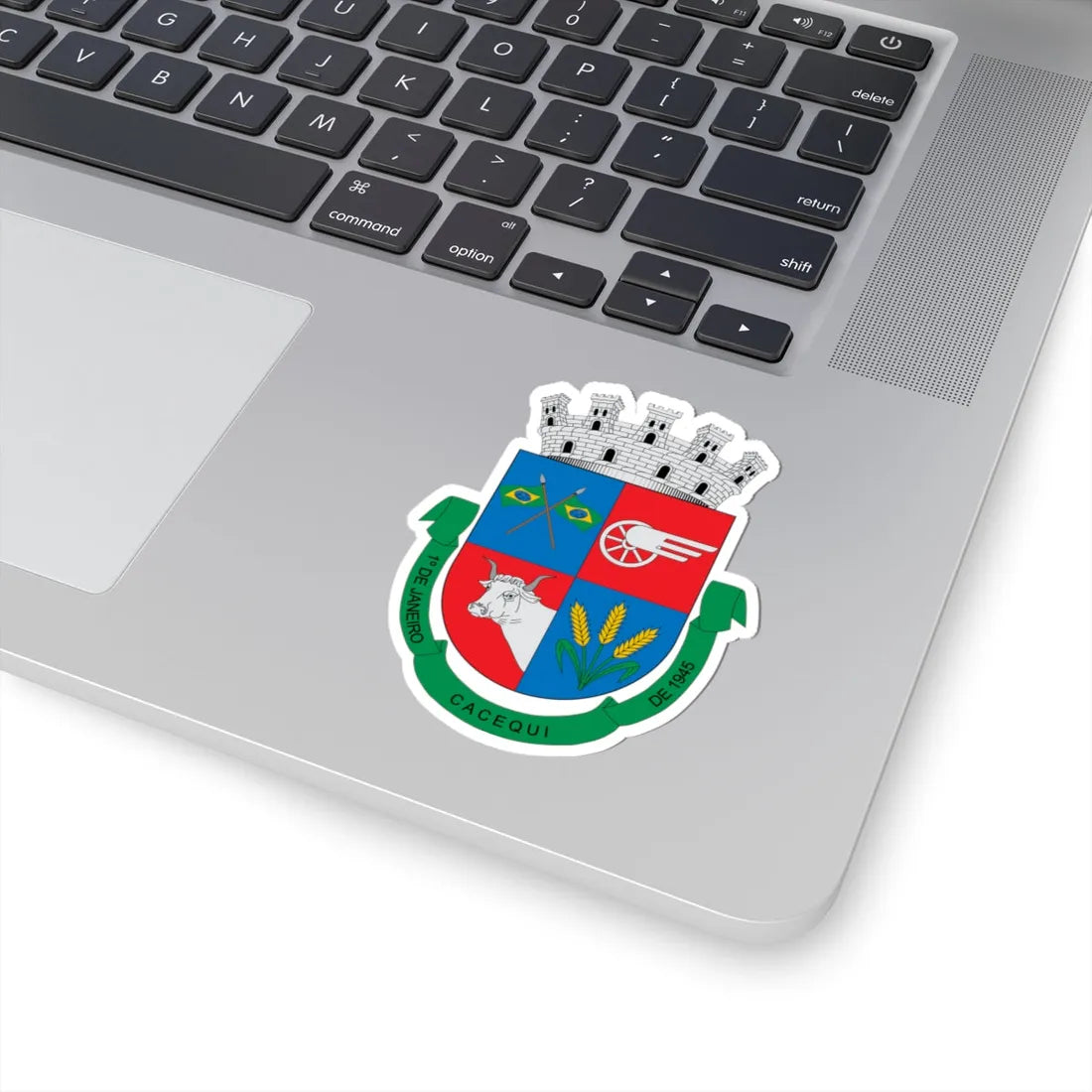 Brasão de Cacequi - RS (Brazil) (Coat of Arms) STICKER Vinyl Kiss-Cut Decal - The Sticker Space
