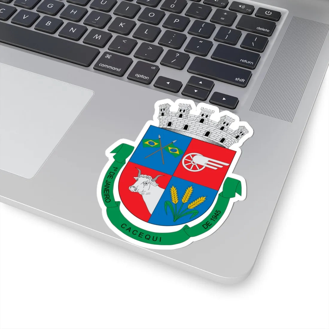 Brasão de Cacequi - RS (Brazil) (Coat of Arms) STICKER Vinyl Kiss-Cut Decal - The Sticker Space
