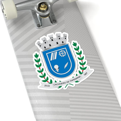 Brasão de Cachoeiro de Itapemirim - ES (Brazil) (Coat of Arms) STICKER Vinyl Kiss-Cut Decal - The Sticker Space