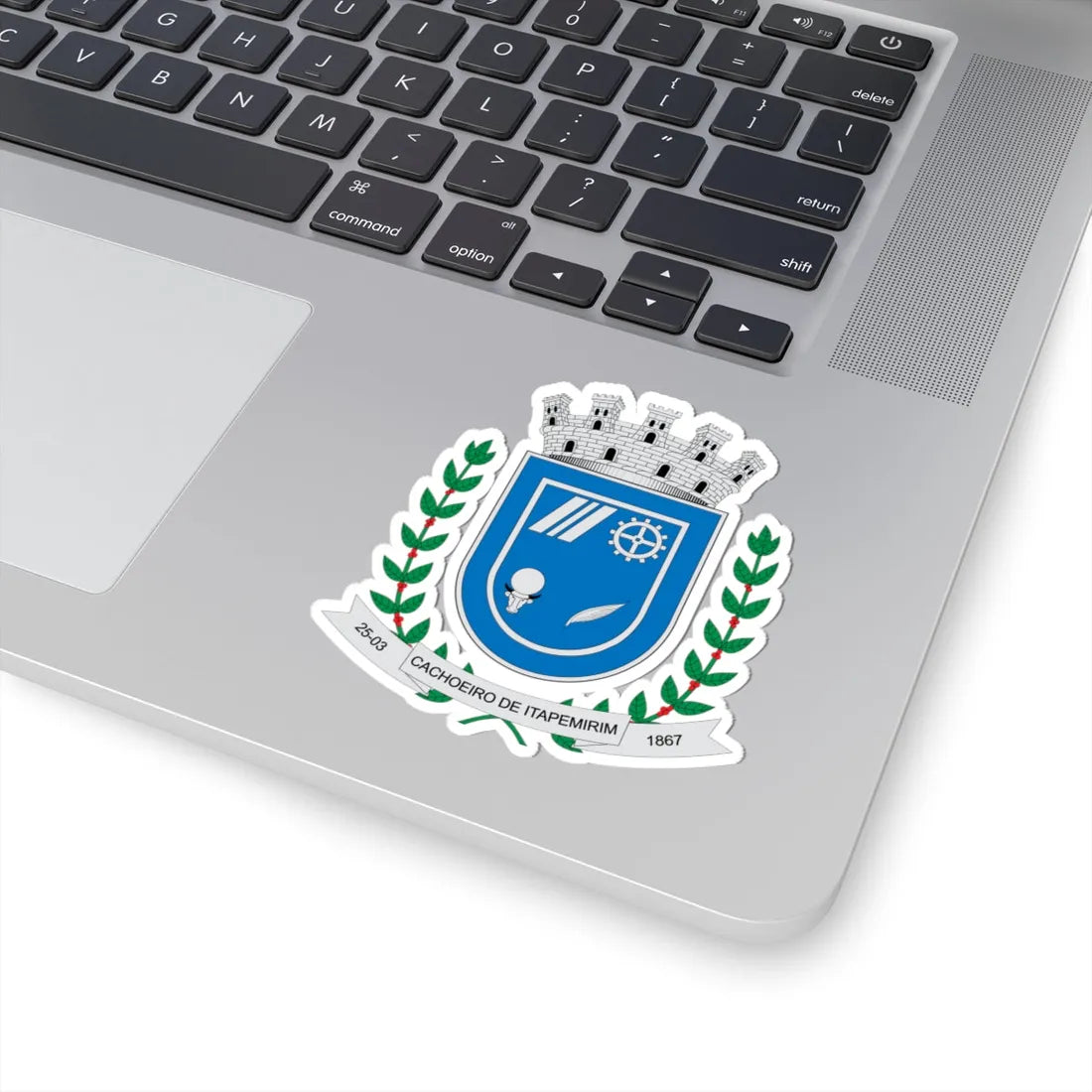 Brasão de Cachoeiro de Itapemirim - ES (Brazil) (Coat of Arms) STICKER Vinyl Kiss-Cut Decal - The Sticker Space
