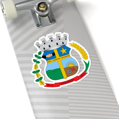 Brasão de Cafelândia - PR (Brazil) (Coat of Arms) STICKER Vinyl Kiss-Cut Decal - The Sticker Space