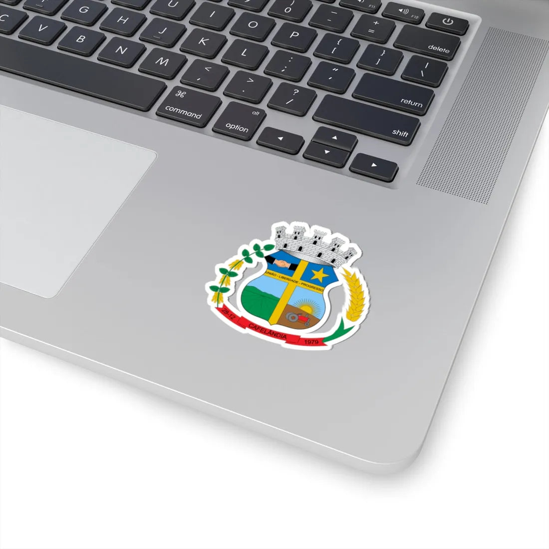 Brasão de Cafelândia - PR (Brazil) (Coat of Arms) STICKER Vinyl Kiss-Cut Decal - The Sticker Space