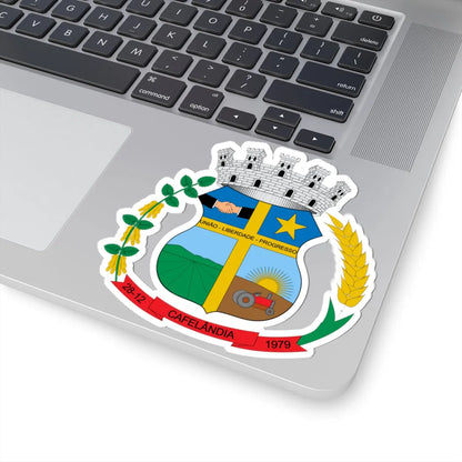 Brasão de Cafelândia - PR (Brazil) (Coat of Arms) STICKER Vinyl Kiss-Cut Decal - The Sticker Space