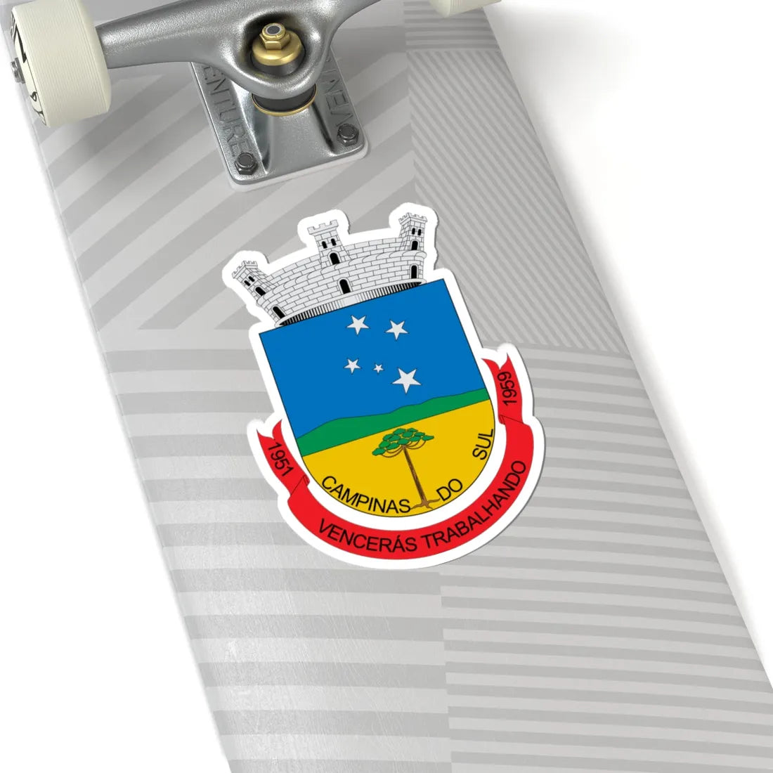 Brasão de Campinas do Sul - RS (Brazil) (Coat of Arms) STICKER Vinyl Kiss-Cut Decal - The Sticker Space