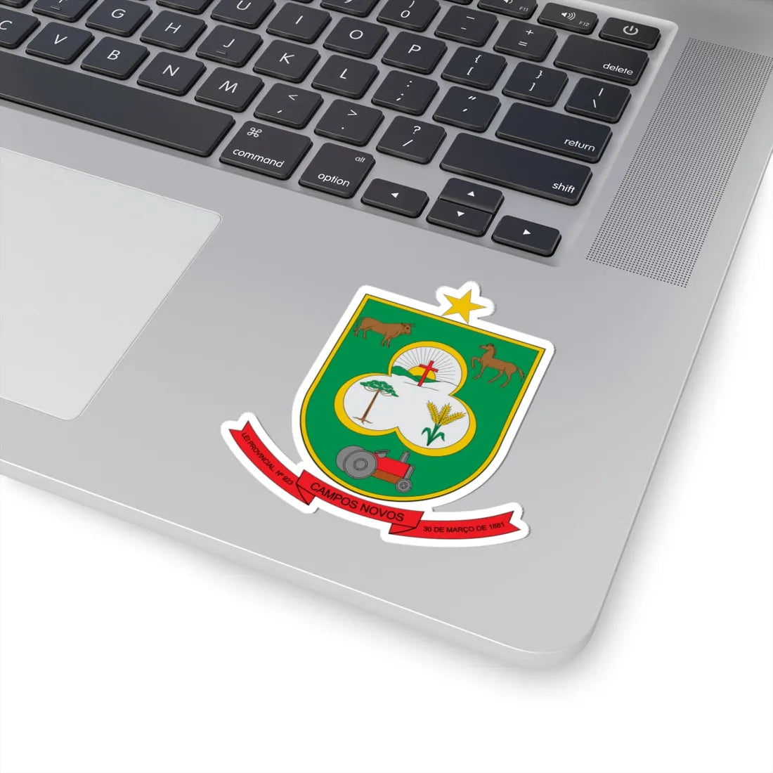 Brasão de Campos Novos - SC (Brazil) (Coat of Arms) STICKER Vinyl Kiss-Cut Decal - The Sticker Space