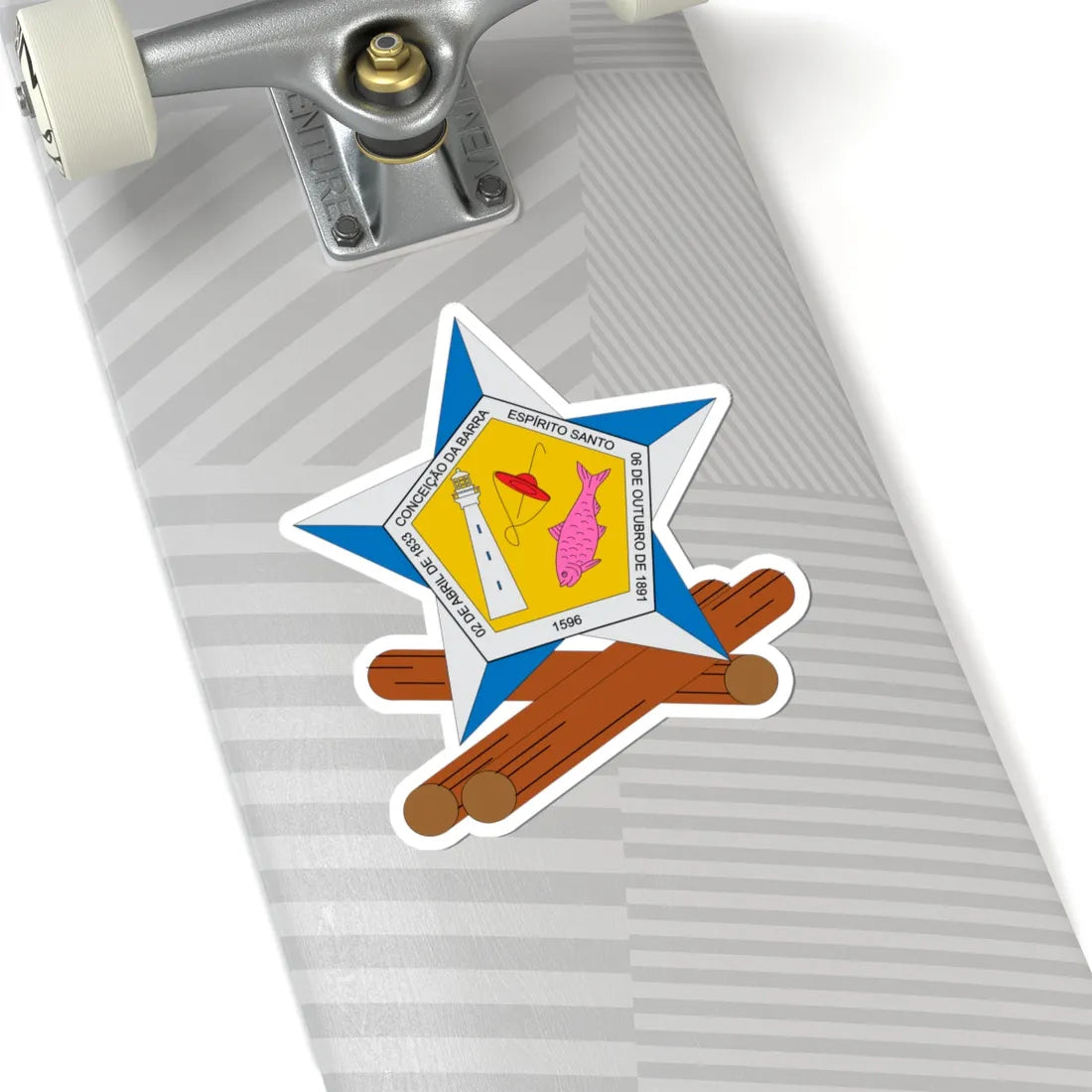 Brasão de Conceição da Barra - ES (Brazil) (Coat of Arms) STICKER Vinyl Kiss-Cut Decal - The Sticker Space