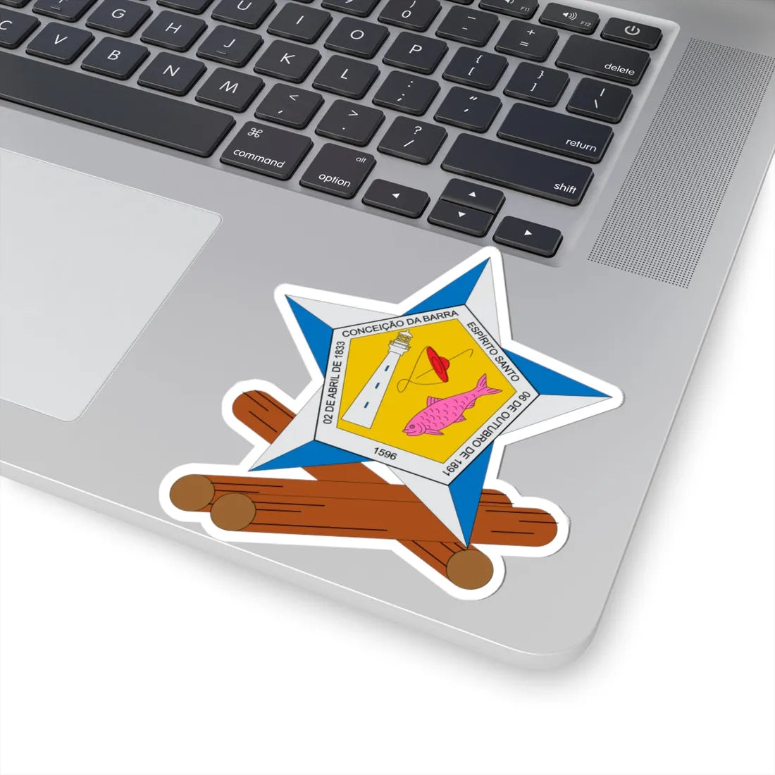 Brasão de Conceição da Barra - ES (Brazil) (Coat of Arms) STICKER Vinyl Kiss-Cut Decal - The Sticker Space