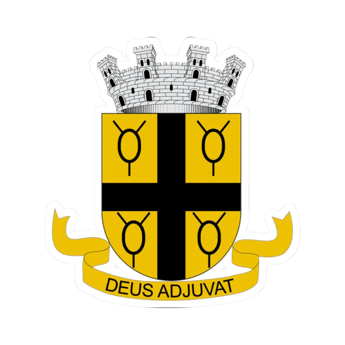 Brasão de Cruz das Almas - BA (Brazil) (Coat of Arms) STICKER Vinyl Kiss-Cut Decal 2 Inch White - The Sticker Space