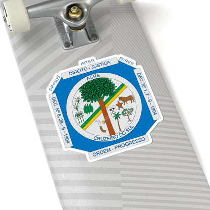 Brasão de Cruzeiro do Sul - AC (Brazil) (Coat of Arms) STICKER Vinyl Kiss-Cut Decal - The Sticker Space