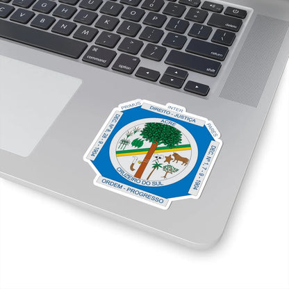 Brasão de Cruzeiro do Sul - AC (Brazil) (Coat of Arms) STICKER Vinyl Kiss-Cut Decal - The Sticker Space