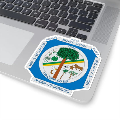 Brasão de Cruzeiro do Sul - AC (Brazil) (Coat of Arms) STICKER Vinyl Kiss-Cut Decal - The Sticker Space