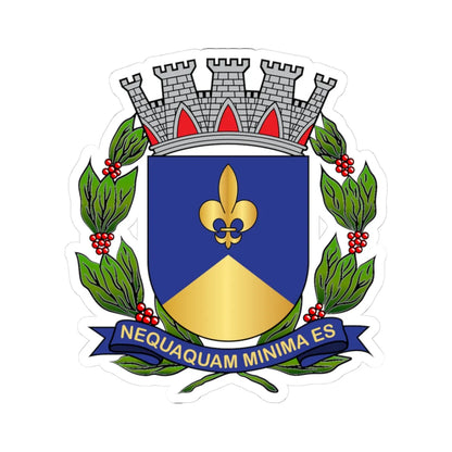 Brasão de Descalvado (Brazil) (Coat of Arms) STICKER Vinyl Kiss-Cut Decal 3 Inch White - The Sticker Space