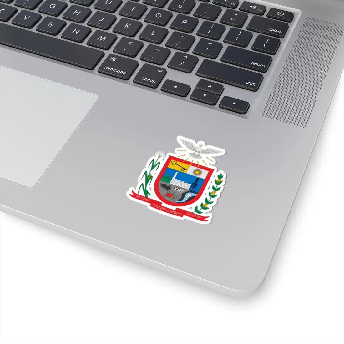 Brasão de Foz do Jordão - PR (Brazil) (Coat of Arms) STICKER Vinyl Kiss-Cut Decal - The Sticker Space