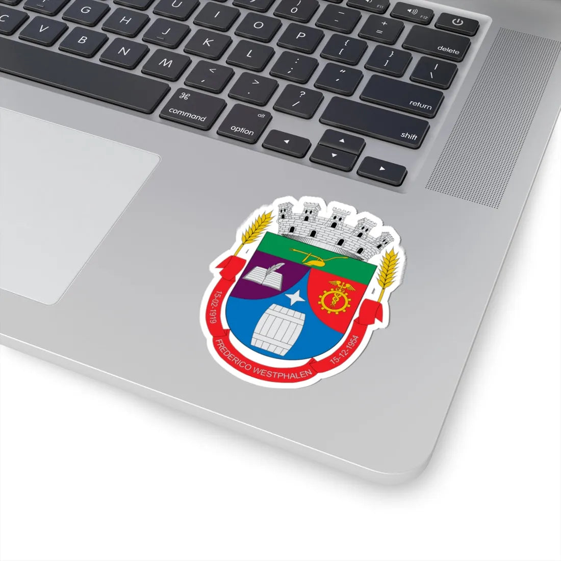 Brasão de Frederico Westphalen - RS (Brazil) (Coat of Arms) STICKER Vinyl Kiss-Cut Decal - The Sticker Space
