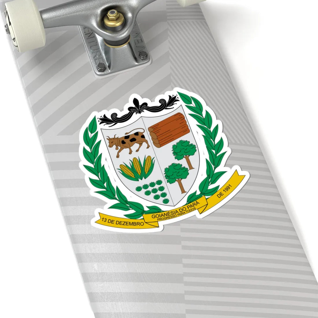 Brasão de Goianésia do Pará - PA (Brazil) (Coat of Arms) STICKER Vinyl Kiss-Cut Decal - The Sticker Space