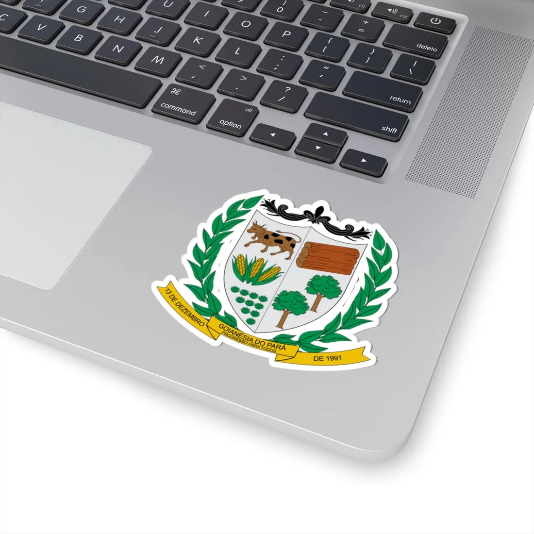 Brasão de Goianésia do Pará - PA (Brazil) (Coat of Arms) STICKER Vinyl Kiss-Cut Decal - The Sticker Space