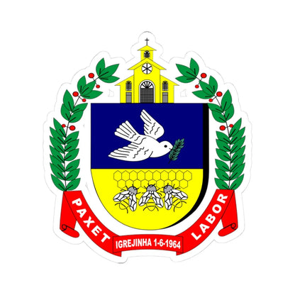 Brasão de Igrejinha (Brazil) (Coat of Arms) STICKER Vinyl Kiss-Cut Decal 3 Inch White - The Sticker Space