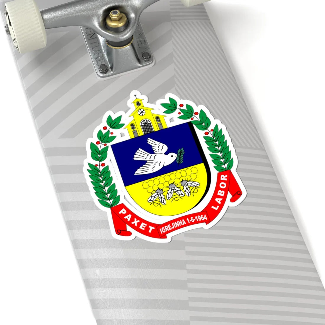 Brasão de Igrejinha (Brazil) (Coat of Arms) STICKER Vinyl Kiss-Cut Decal - The Sticker Space