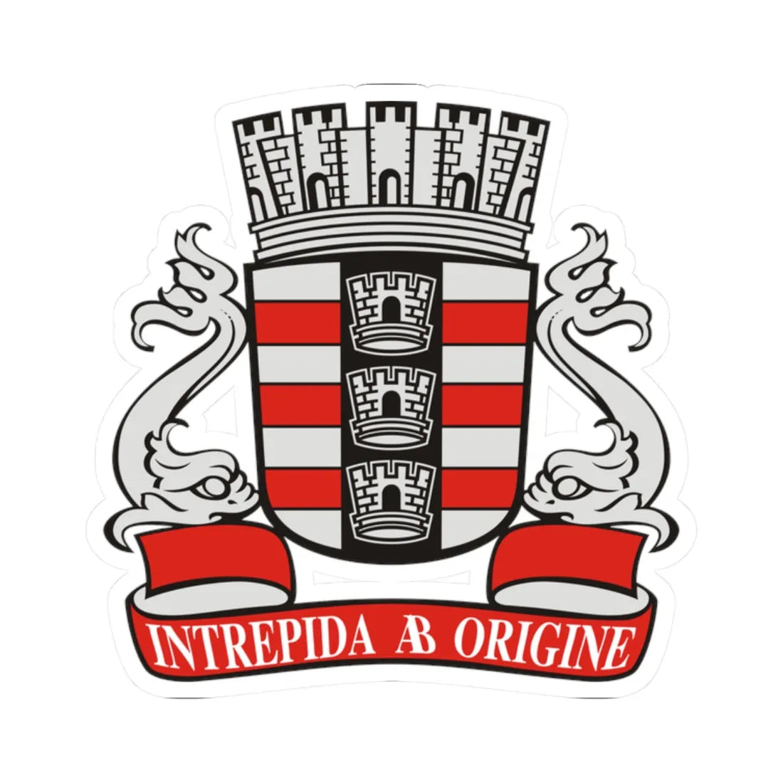 Brasão de João Pessoa (Brazil) (Coat of Arms) STICKER Vinyl Kiss-Cut Decal 2 Inch White - The Sticker Space