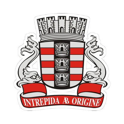 Brasão de João Pessoa (Brazil) (Coat of Arms) STICKER Vinyl Kiss-Cut Decal 4 Inch White - The Sticker Space