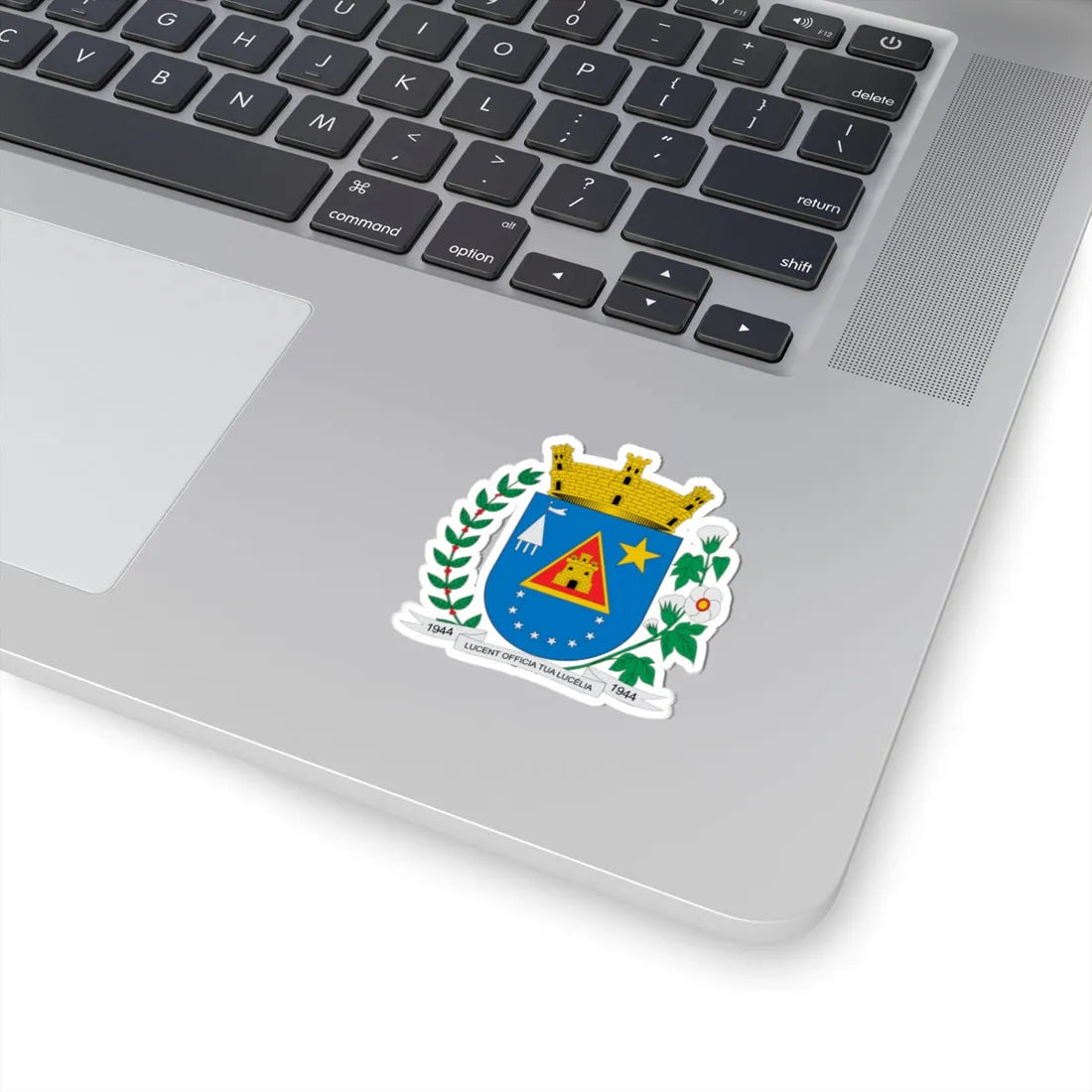 Brasão de Lucélia - SP (Brazil) (Coat of Arms) STICKER Vinyl Kiss-Cut Decal - The Sticker Space