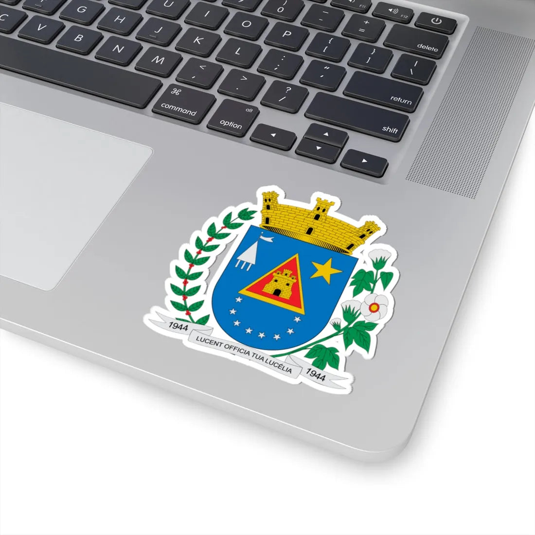 Brasão de Lucélia - SP (Brazil) (Coat of Arms) STICKER Vinyl Kiss-Cut Decal - The Sticker Space