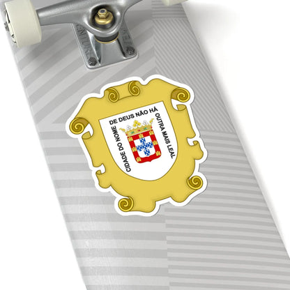 Brasão de Macau 1850s-1910 (Portugal) (Coat of Arms) STICKER Vinyl Kiss-Cut Decal - The Sticker Space