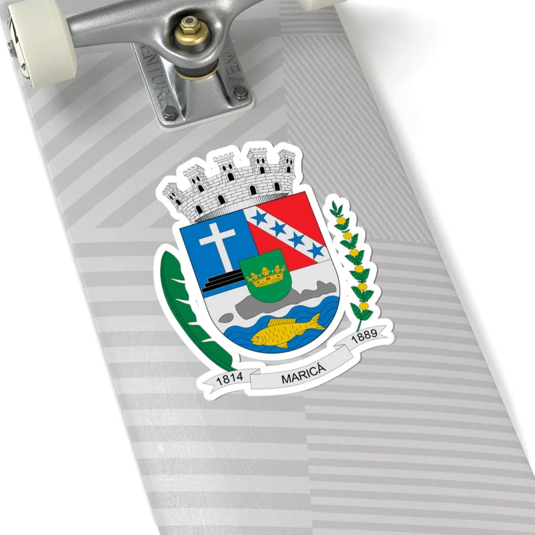Brasão de Maricá - RJ (Brazil) (Coat of Arms) STICKER Vinyl Kiss-Cut Decal - The Sticker Space