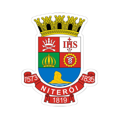 Brasão de Niterói RJ (Brazil) (Coat of Arms) STICKER Vinyl Kiss-Cut Decal 6 Inch White - The Sticker Space