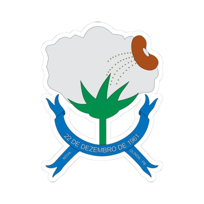 Brasão de Nova Olinda - PB (Brazil) (Coat of Arms) STICKER Vinyl Kiss-Cut Decal 3 Inch White - The Sticker Space