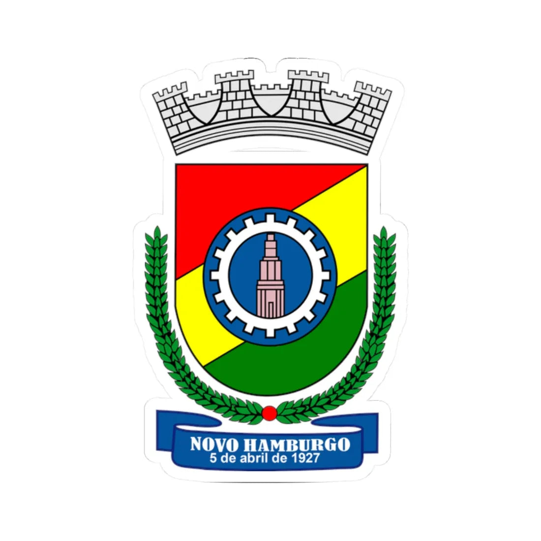 Brasão de Novo Hamburgo (Brazil) (Coat of Arms) STICKER Vinyl Kiss-Cut Decal - The Sticker Space