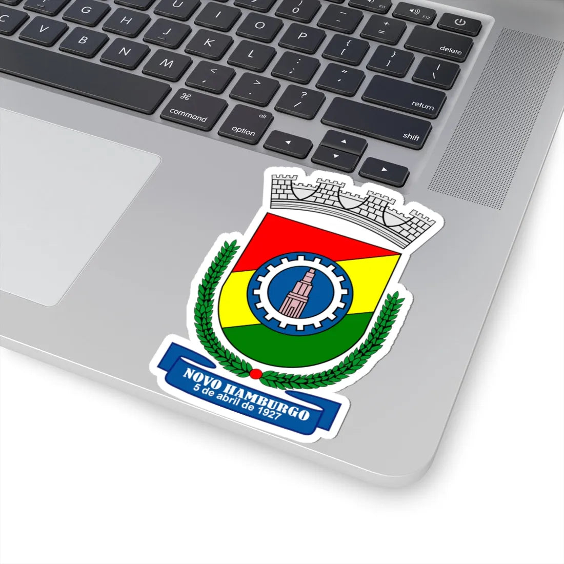 Brasão de Novo Hamburgo (Brazil) (Coat of Arms) STICKER Vinyl Kiss-Cut Decal - The Sticker Space